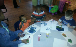Ife and kids painting cropped